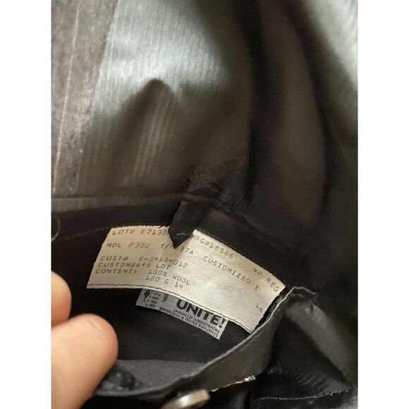 Hickey Freeman Blazer Jacket Sport Coat Grey Pinstripe Wool 42R / 42 R - Picture 5 of 6